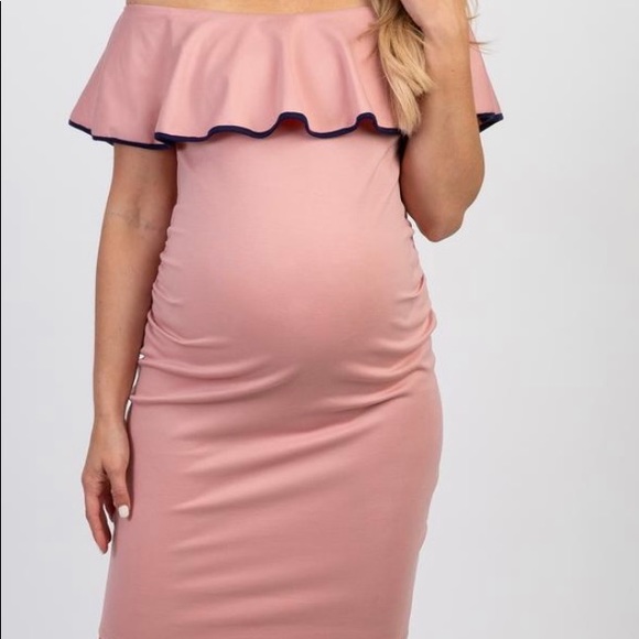 Pinkblush Dresses & Skirts - Pink Blush off shoulder maternity dress